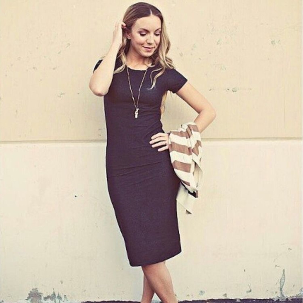 XXS Lularoe Solid Black Julia Dress